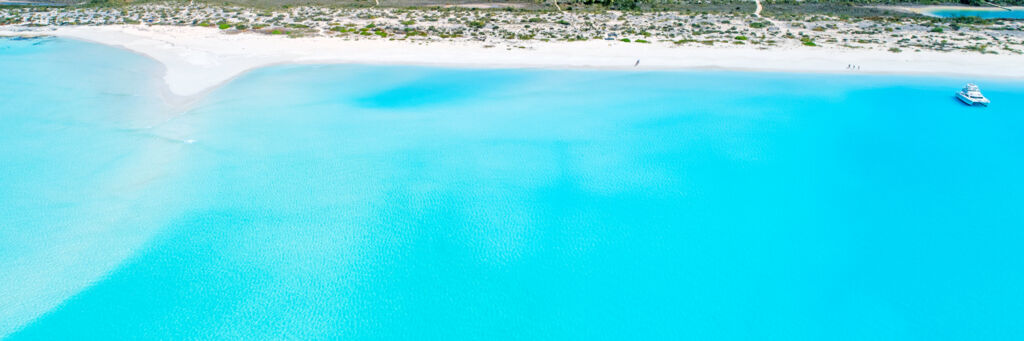 Aerial view of Sand Dollar Cove in Turks and Caicos