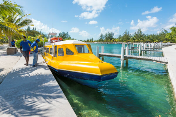 The North Caicos passenger ferry at Sandy Point Marina