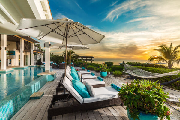 Pool at Sapphire Sunset with view of the ocean