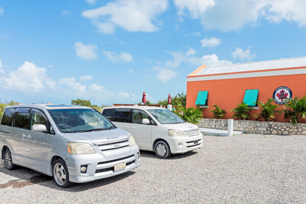 Exterior view of Scooter Bob's Car Rentals in the Turks and Caicos