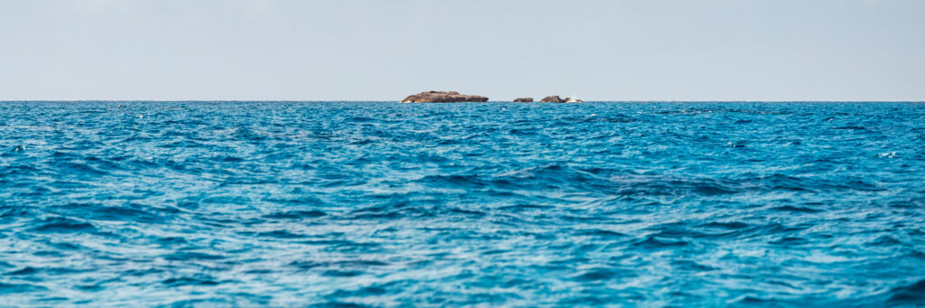 View from a distance of The Seal Pup Cays