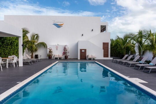 Pool and deck at Seascape Hotel