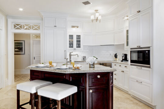 Kitchen in suite at The Shore Club in Turks and Caicos