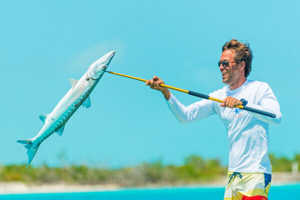 Fishing for barracuda in the Turks and Caicos