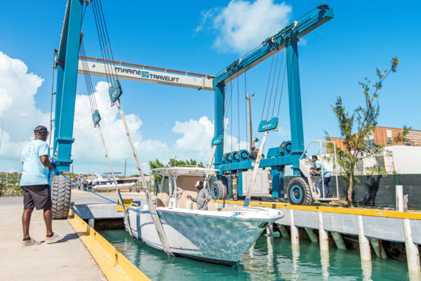 Boat lift at South Bank Marina