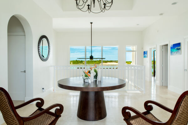 Upstairs landing with chairs at Sunset Close