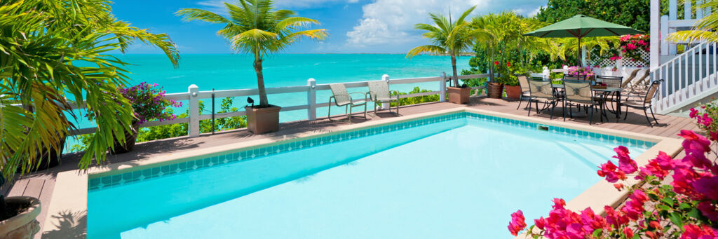 The pool at Sunset Point Villa