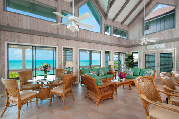 The living room at Sunset Point Villa