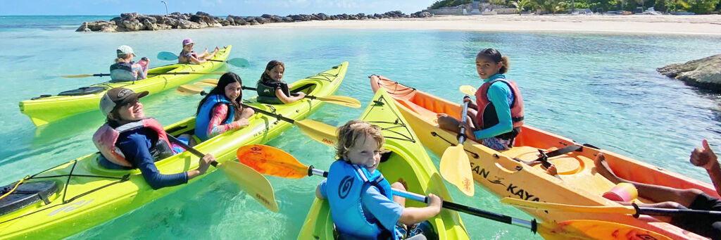 Kayakers near Thompson Cove on Providenciales