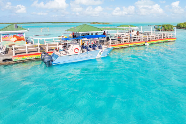 Tour boat at Noah's Ark floating bar.
