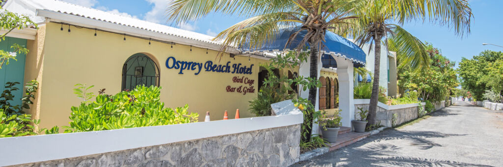 Exterior of the Osprey Beach Hotel on Grand Turk
