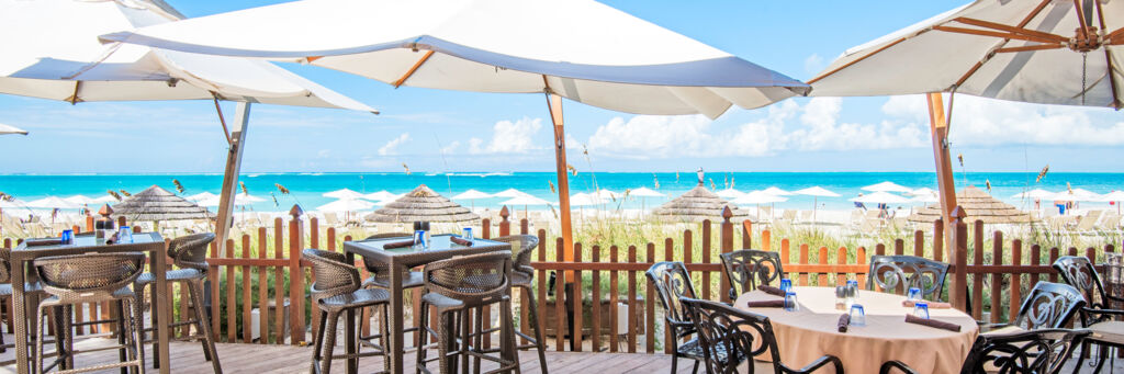 Oceanview from The Deck restaurant at Seven Stars resort in the Turks and Caicos