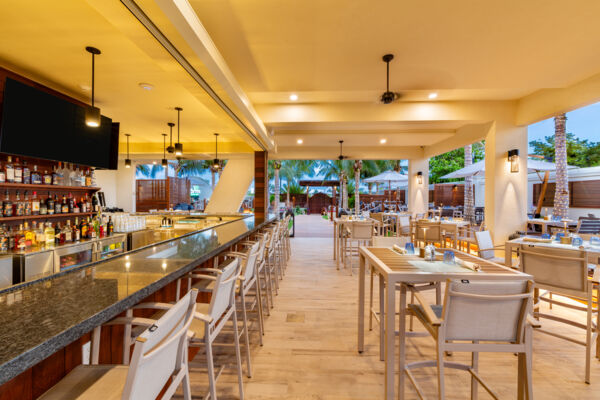 The bar at The Farm restaurant