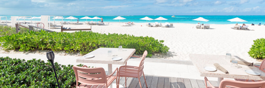 The Grill restaurant on Grace Bay Beach.