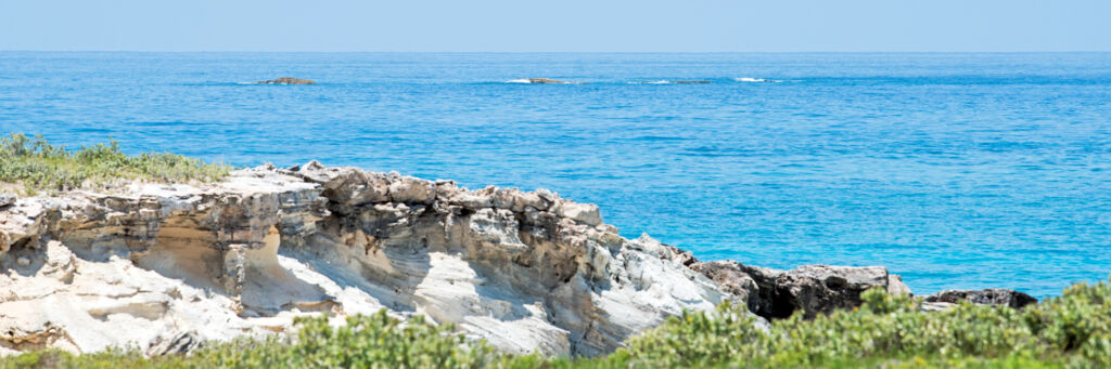 The Three Mary's Rocks and Big Sand Cay in the Turks and Caicos