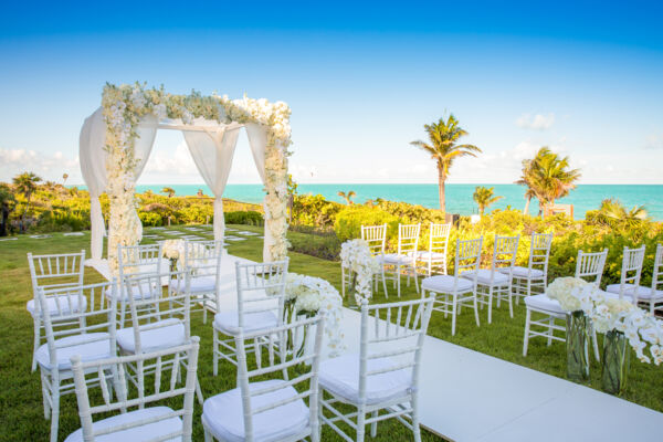 Wedding location on Long Bay Beach