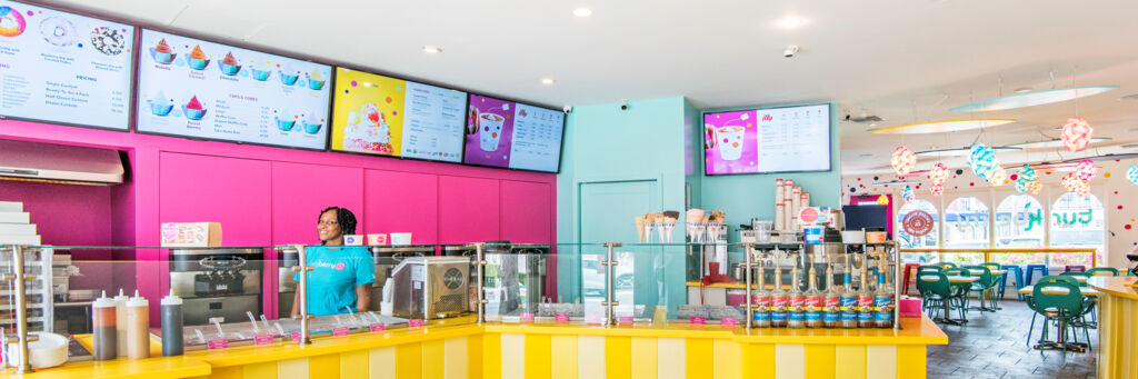 Interior of Turkberry café at Grace Bay in the Turks and Caicos 