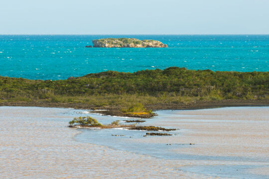 View of Turtle Rock from Providenciales