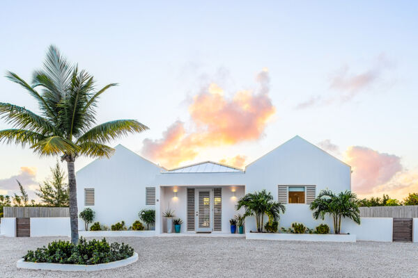 Aerial view of Villa Alee in the Leeward region of Providenciales