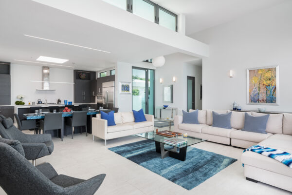 Living room in a luxury villa