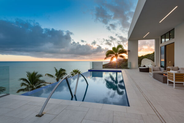 View of Villa Blue Vista and stairs into the ocean