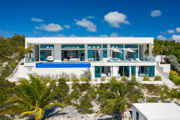 View of Villa Blue Vista and stairs into the ocean