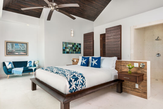 Bedroom in a luxury villa