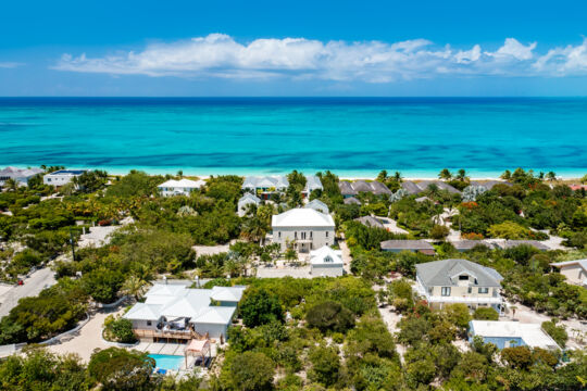 Aerial view of villa in the Bight