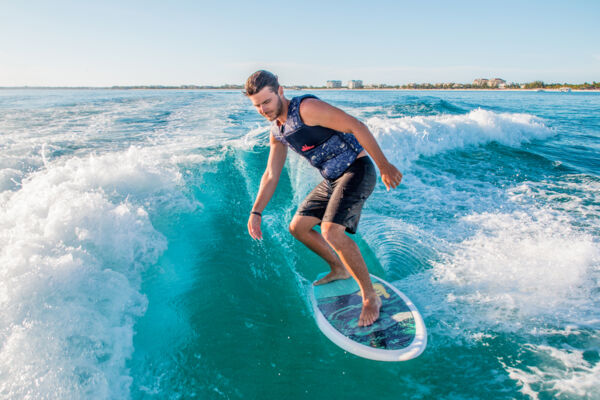 Wakesurfing in the Turks and Caicos