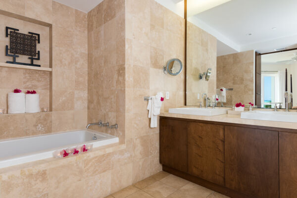 Bathroom in suite at the West Bay Club