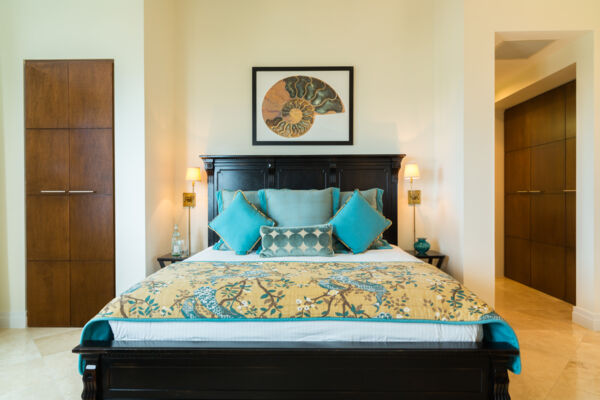 bedroom at the West Bay Club resort