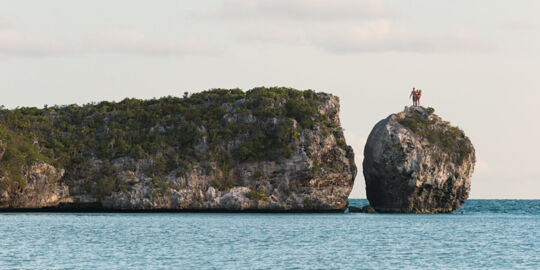 Split Rock at West Harbour Bluff on Providenciales