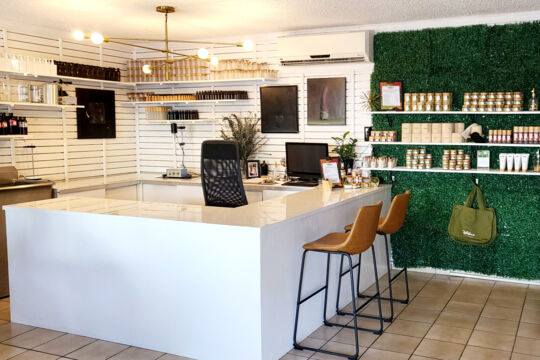 Interior of the Wildflower Skincare Lab workshop